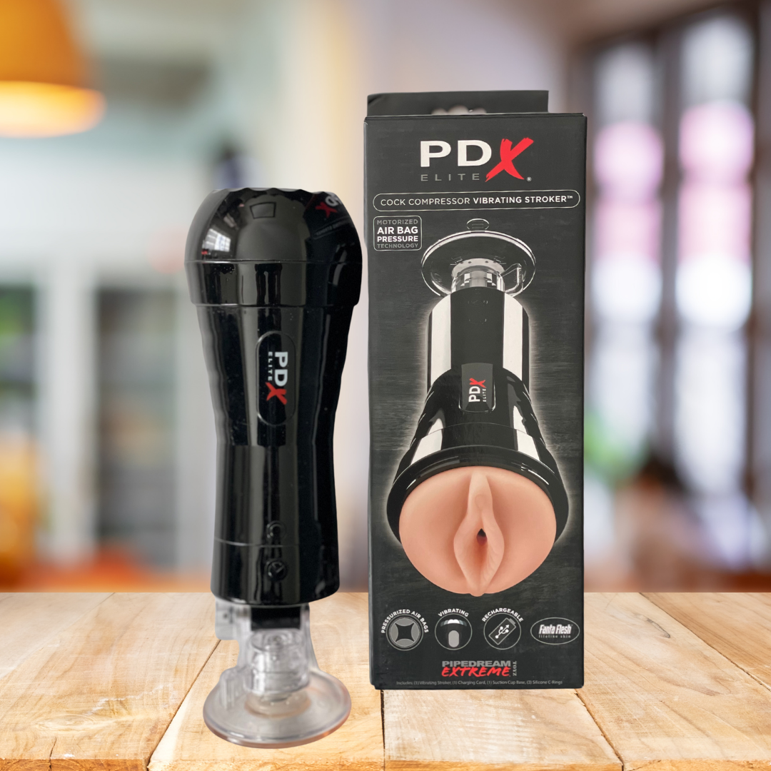 PDX Elite Cock Compressor Vibrating Stroker Stroke of Passion PDX Elite Cock Compressor Vibrating Stroker Stroke of Passion